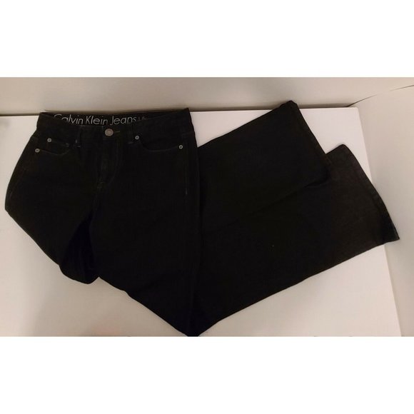 Calvin Klein Jeans Ultimate Bootcut Women's 29/8 Stretch Denim Black Great Cond. - Picture 1 of 8